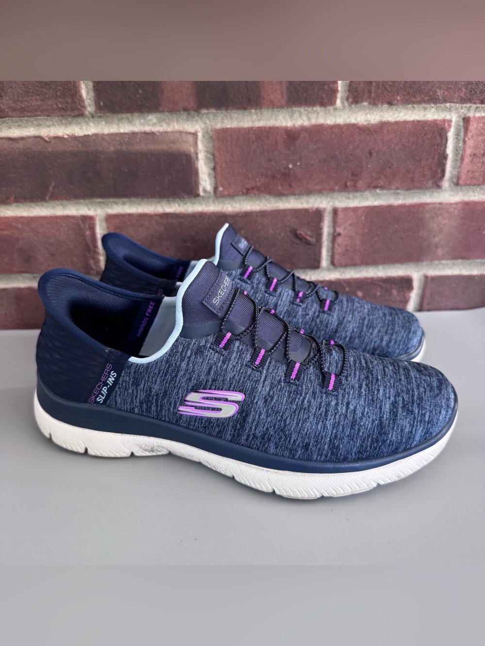 Skechers Slip-ins Summits Dazzling Haze Women’s US 7.5 Navy Purple 149937 Shoes.